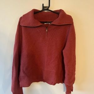 NWOT Knit Quarter Zip Sweater